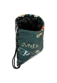 Zielony Worek Anekke Modny Plecak Damski. Kolor: zielony. Wzór: aplikacja, geometria. Styl: casual, elegancki #4