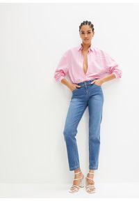 bonprix - Dżinsy ze stretchem, straight, mid waist. Kolor: niebieski #2
