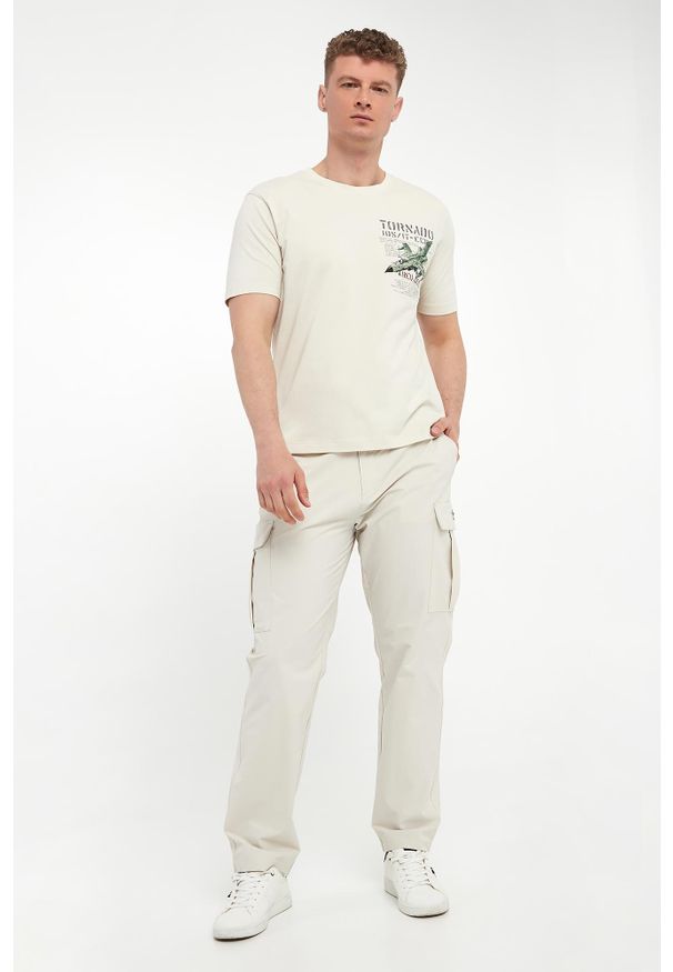 Aeronautica Militare - T-shirt męski z nadrukiem AERONAUTICA MILITARE. Wzór: nadruk