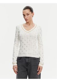 Guess Sweter W5GR07 Z3D60 Beżowy Regular Fit. Kolor: beżowy. Materiał: wiskoza #1