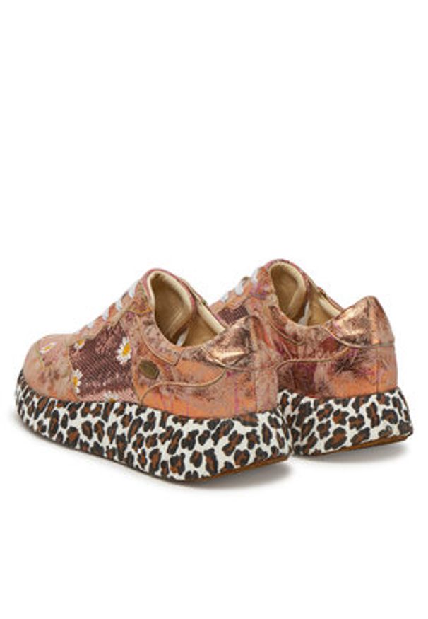 Laura Vita Sneakersy Nikito 52 Różowy. Kolor: różowy. Materiał: skóra