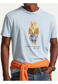 Polo Ralph Lauren T-Shirt 710P07347001 Błękitny Regular Fit. Typ kołnierza: polo. Kolor: niebieski. Materiał: bawełna #5
