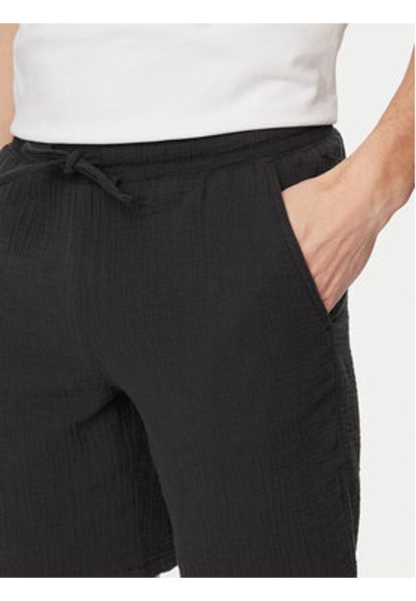 Jack & Jones Szorty materiałowe Jaiden 12274758 Czarny Relaxed Fit. Kolor: czarny. Materiał: bawełna