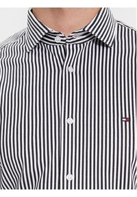 TOMMY HILFIGER - Tommy Hilfiger Koszula Cl Knitted Stripe Sf Shirt MW0MW34229 Granatowy Slim Fit. Kolor: niebieski. Materiał: bawełna #3