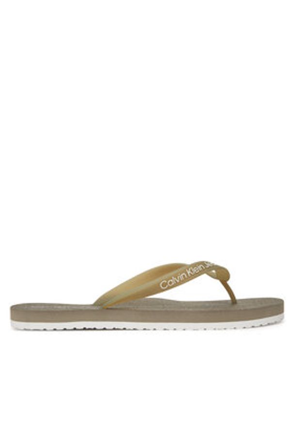 Calvin Klein Jeans Japonki Thong+ Tpu YM0YM01265 Brązowy. Kolor: brązowy