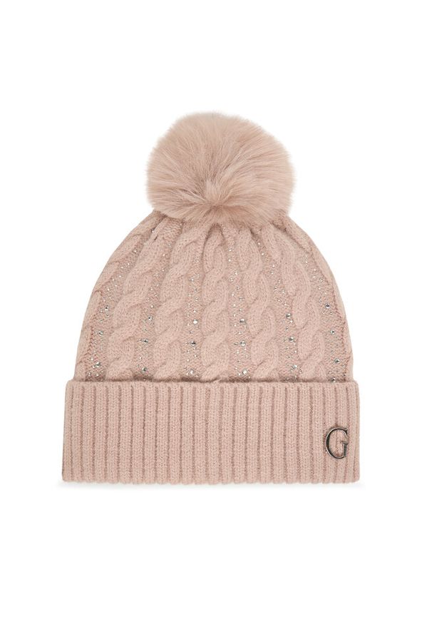 Czapka Guess. Kolor: różowy