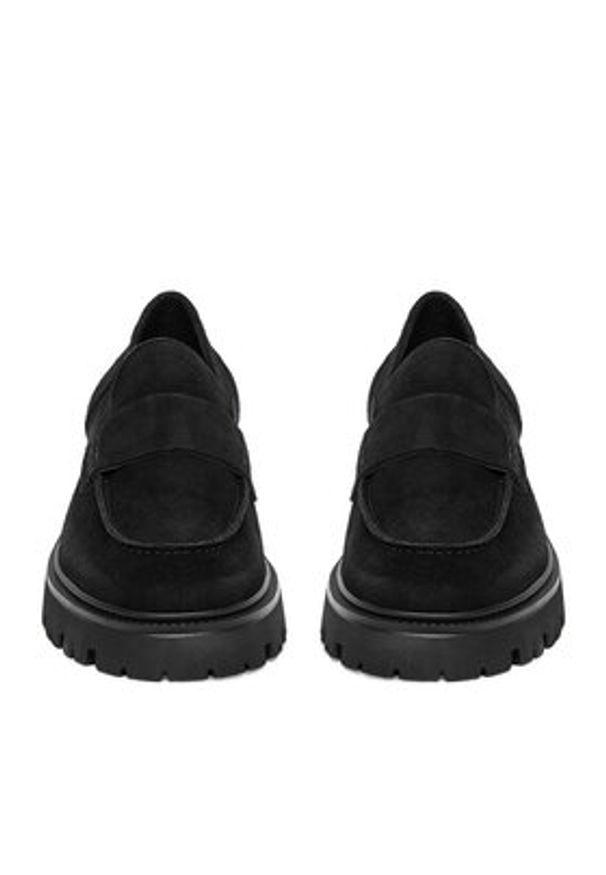 Badura Loafersy C-AVAH-25050LM Czarny. Kolor: czarny. Materiał: zamsz, skóra