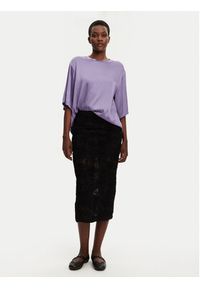 ViCOLO Bluzka TD0013 Fioletowy Relaxed Fit. Kolor: fioletowy. Materiał: wiskoza