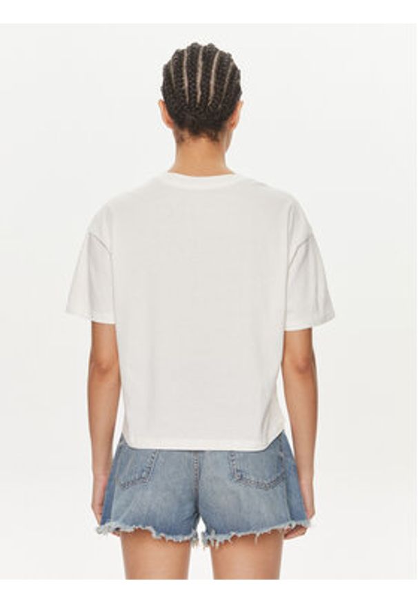 Vans T-Shirt Fleurs Os Crop Ss VN000JG7 Écru Regular Fit. Materiał: bawełna