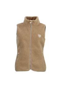 PEAK MOUNTAIN - Damski polar bez rękawów Peak Mountain Abeille. Kolor: brązowy, beżowy, wielokolorowy. Materiał: polar. Długość rękawa: bez rękawów #1