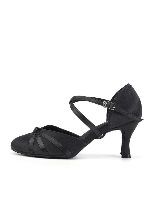 BURTAN - Buty do tańca damskie taniec klasyczny towarzyski standard Burtan Vienna 7,5 cm. Kolor: czarny. Sport: taniec