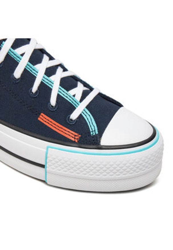 Converse Trampki Chuck Taylor All Star Lift Platform Color Pop Ox A07597C Czarny. Kolor: czarny. Materiał: materiał. Obcas: na platformie