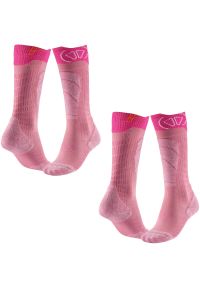 SIDAS - Skarpety narciarski junior Sidas Ski Merino welna merynosowa zestaw 2 sztuk. Kolor: różowy. Materiał: wełna, elastan, poliamid. Sport: narciarstwo #1