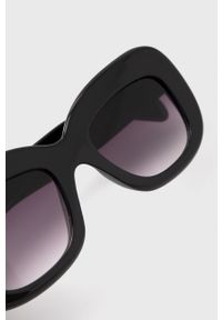 Jeepers Peepers okulary przeciwsłoneczne kolor czarny. Kształt: prostokątne. Kolor: czarny #2