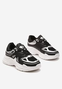 Renee - Czarne Sneakersy z Siateczkowymi i Metalicznymi Wstawkami Telarisa. Kolor: czarny #5