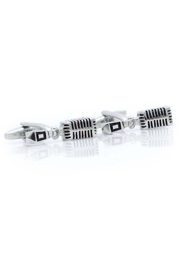 Modini - Srebrne spinki do mankietów - mikrofony A271. Kolor: srebrny