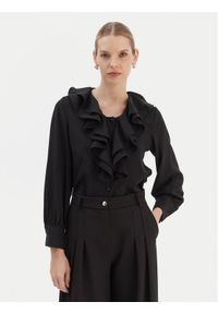 Rinascimento Koszula CFC0020157002 Czarny Regular Fit. Kolor: czarny. Materiał: syntetyk #1