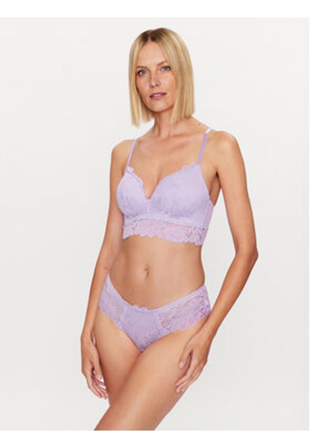 Hunkemöller Biustonosz bezfiszbinowy Shiloh 202608 Fioletowy. Kolor: fioletowy