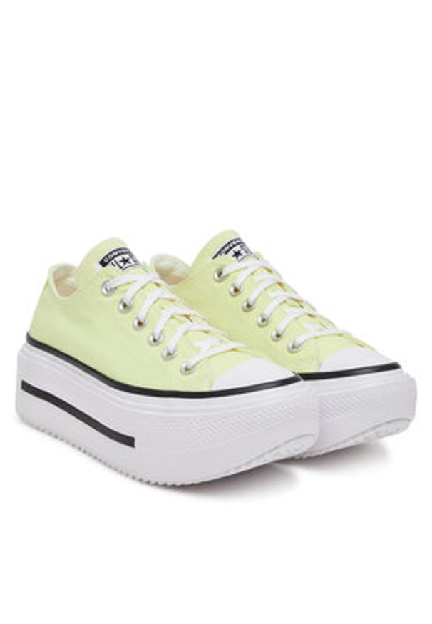 Converse Trampki Chuck Taylor All Star Lift Double Stack Platform A16283C Żółty. Kolor: żółty. Materiał: materiał. Obcas: na platformie