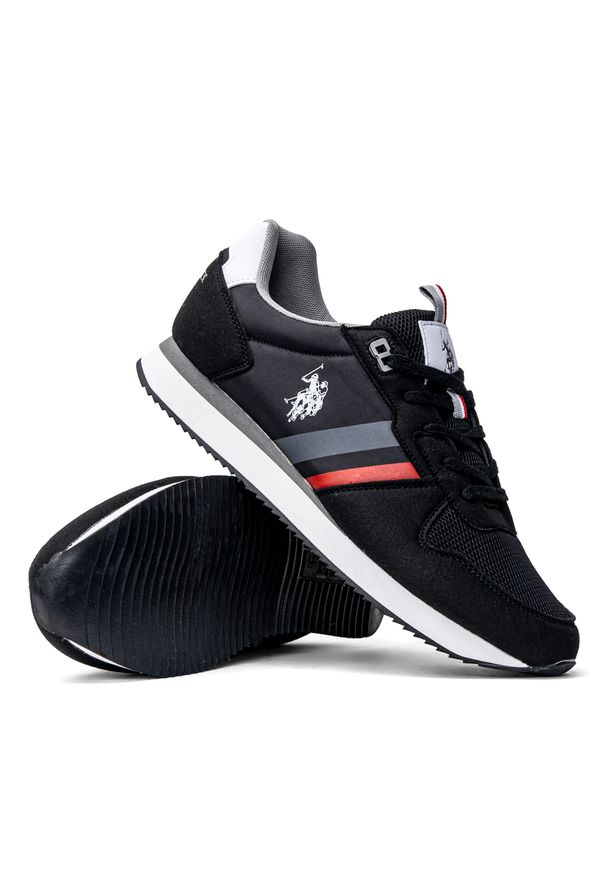 Sneakersy męskie czarne U.S. Polo Assn NOBIL006M/2TH1 BLK. Kolor: czarny. Sezon: jesień, lato