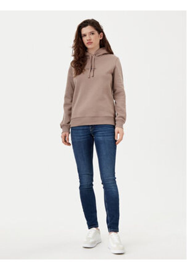 Calvin Klein Jeans Bluza Monologo J20J223536 Beżowy Regular Fit. Kolor: beżowy. Materiał: syntetyk, bawełna