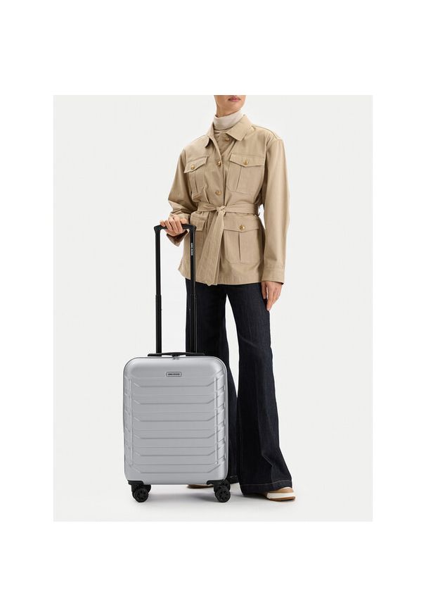 Gino Rossi - Walizka kabinowa GINO ROSSI. Kolor: srebrny