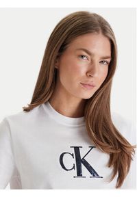 Calvin Klein Jeans T-Shirt Graphic LV044E215G Biały Regular Fit. Kolor: biały. Materiał: bawełna #5