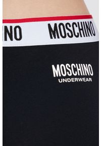 Moschino Underwear Legginsy damskie kolor czarny gładkie. Kolor: czarny. Materiał: dzianina. Wzór: gładki #2