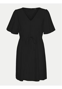 Vero Moda Sukienka letnia Mymilo 10303686 Czarny Regular Fit. Kolor: czarny. Materiał: bawełna. Sezon: lato