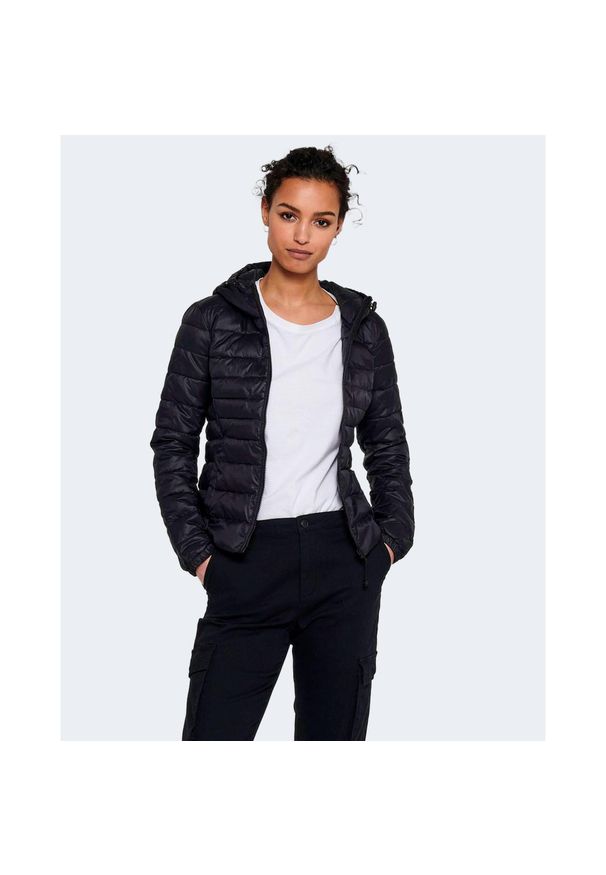 only - Kurtka puchowa Kobieta ONLY ONLTAHOE HOOD OTW NOOS. Kolor: czarny. Materiał: puch