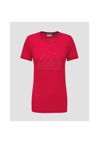 T-shirt damski Dolomite Cristallo Merino SS Watermelon Red. Kolor: czerwony #1