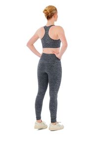 XTREME SOCKSWEAR - Damski zestaw sportowy Xtreme - legginsy sportowe + top sportowy - Antracyt. Kolor: szary, wielokolorowy, brązowy. Sport: fitness #2