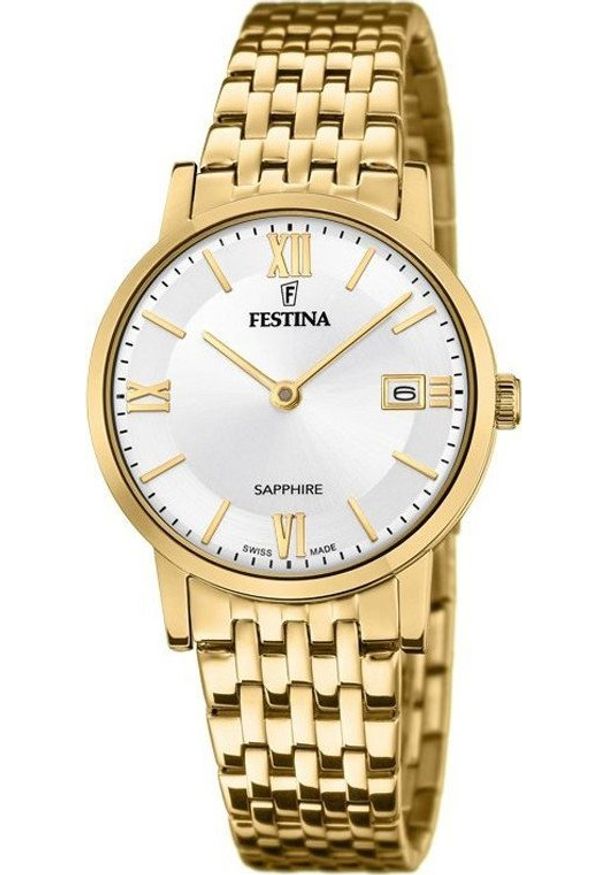 Zegarek Festina Zegarek damski Festina F20021-1 złoty. Kolor: złoty