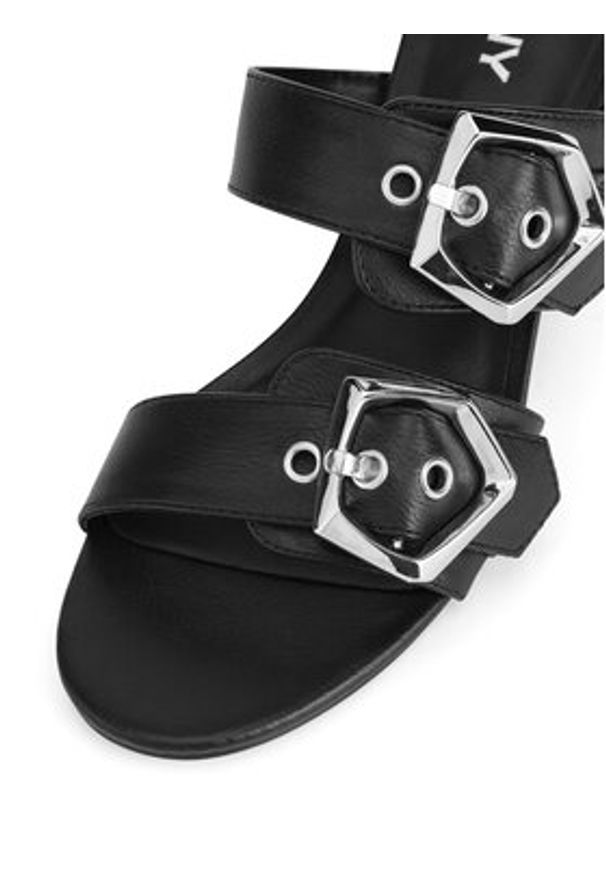 Jenny - JENNY Klapki CD24022-1 Czarny. Kolor: czarny. Materiał: materiał, syntetyk