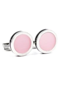 Modini - Eleganckie srebrno-różowe spinki do mankietów M3. Kolor: srebrny, różowy, wielokolorowy #1