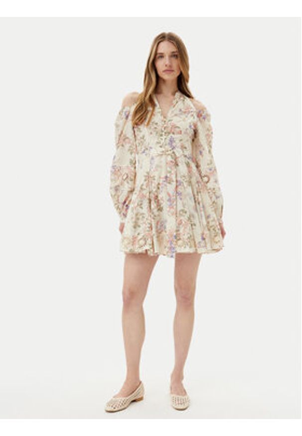TwinSet - TWINSET Sukienka letnia 251TT2154 Kolorowy Loose Fit. Materiał: bawełna. Wzór: kolorowy. Sezon: lato