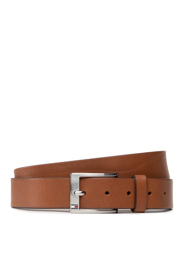 TOMMY HILFIGER - Pasek Męski Tommy Hilfiger New Aly Belt AM0AM08363 257. Kolor: brązowy. Materiał: skóra