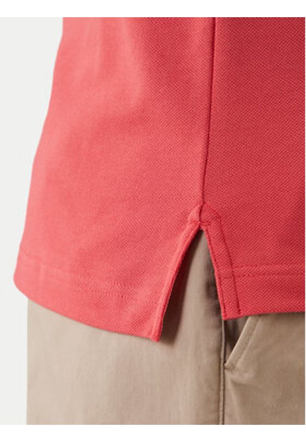 TOMMY HILFIGER - Tommy Hilfiger Polo 1985 MW0MW17771 Koralowy Slim Fit. Typ kołnierza: polo. Kolor: pomarańczowy. Materiał: bawełna
