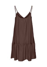 only - ONLY Sukienka letnia Misara 15373962 Brązowy ciemny Regular Fit. Kolor: brązowy. Materiał: wiskoza. Sezon: lato #3