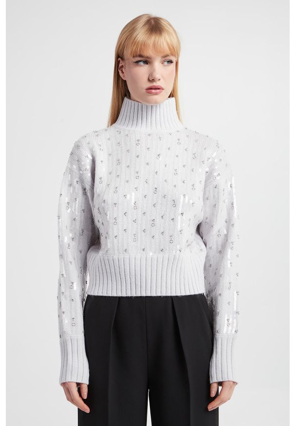 Patrizia Pepe - Sweter damski z cekinami PATRIZIA PEPE