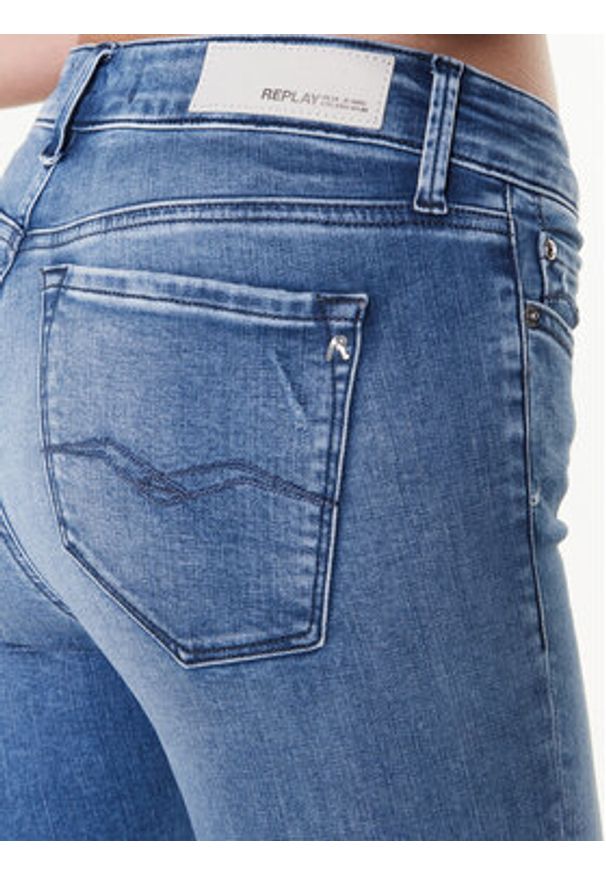 Replay Jeansy WHW689.000.93A Niebieski Skinny Fit. Kolor: niebieski