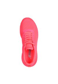 skechers - Buty do chodzenia damskie Skechers Bobs Neon Coral. Kolor: różowy. Materiał: syntetyk, materiał. Szerokość cholewki: normalna. Sport: turystyka piesza