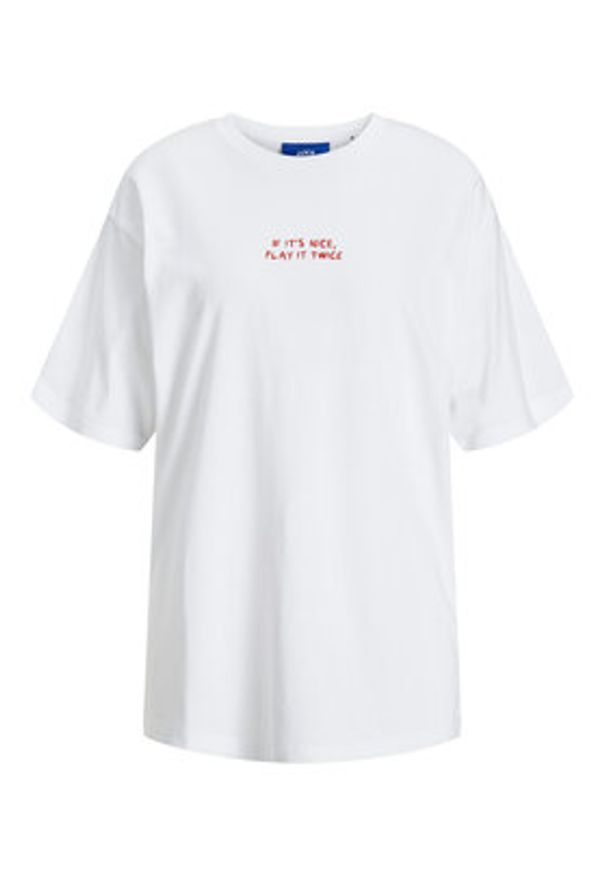 JJXX T-Shirt Nina 12273776 Biały Loose Fit. Kolor: biały. Materiał: bawełna