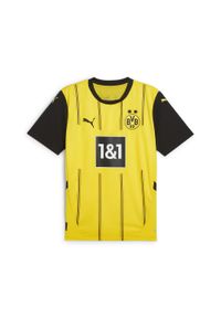 Puma - Męska koszulka domowa Borussia Dortmund 24/25 PUMA Faster Yellow Black. Kolor: czarny, wielokolorowy, żółty. Sport: piłka nożna