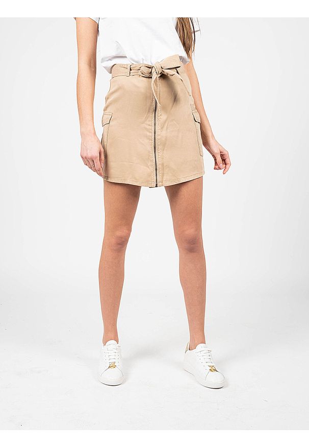 Pepe Jeans Spódnica "Floren" | PL901002 | Floren | Kobieta | Beżowy. Kolor: beżowy. Materiał: lyocell. Wzór: aplikacja