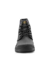 Buty do chodzenia unisex Palladium Pampa Hi Coated. Zapięcie: sznurówki. Kolor: czarny. Materiał: materiał, syntetyk, tkanina. Szerokość cholewki: normalna. Sport: turystyka piesza