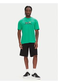 Volcom T-Shirt Bob Moleema A4312554 Zielony Loose Fit. Kolor: zielony. Materiał: bawełna