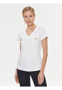 Marciano Guess T-Shirt 4RGP25 6229A Biały Regular Fit. Kolor: biały. Materiał: bawełna