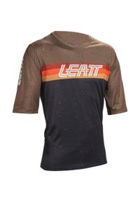 LEATT - Koszulka rowerowa męska Leatt Jersey MTB Enduro 3.0. Kolor: czarny. Materiał: jersey