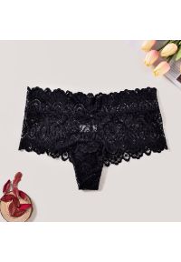Intica - Szorty koronkowe damskie na specjalne okazje Siglinde. Kolor: czarny. Materiał: koronka. Wzór: koronka